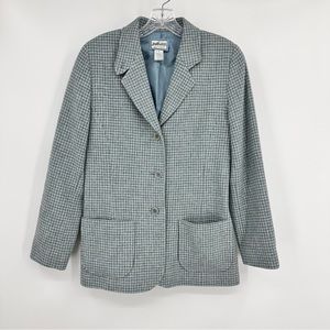 Pendleton Originals Lambswool Blend Houndstooth Blue Gray Size S